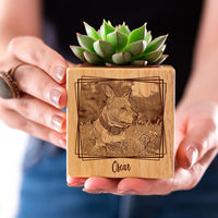 Custom Pet Portrait Planter - MemoryTails
