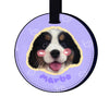 Custom Pet Portrait Round Travel Tag - MemoryTails