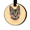 Custom Pet Portrait Round Travel Tag - MemoryTails
