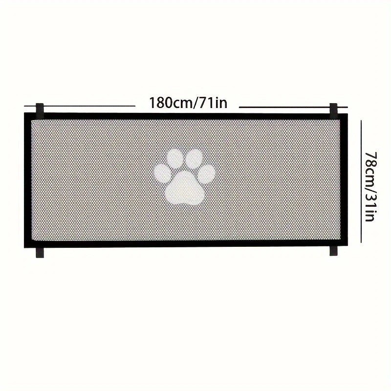 Retractable Dog Cat Safety Barrier Gate, Corridor Self - Assembly Pet Mesh Gate - MemoryTails